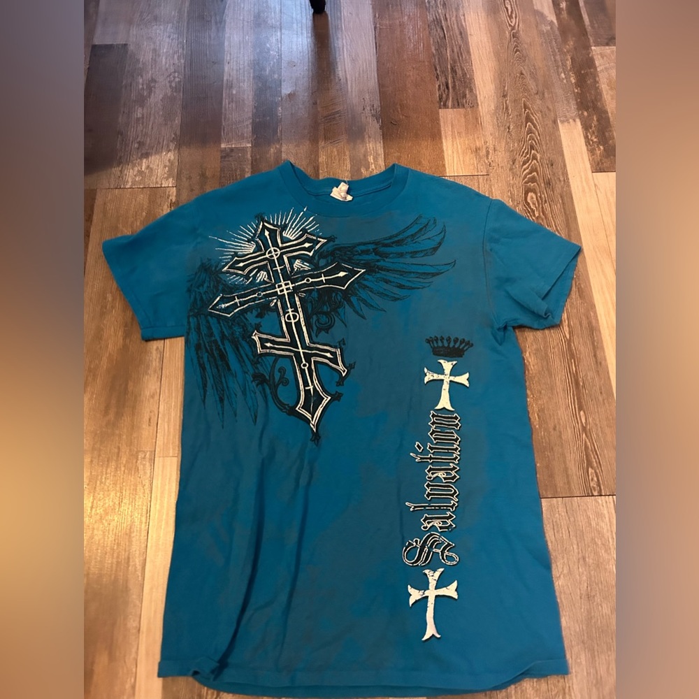 Old 2000s blue shirt